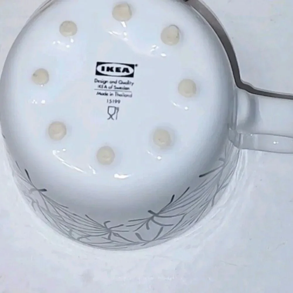 IKEA Ungdom 7oz mug black white tea expresso cup Starburst design print pattern